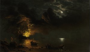 Le navire en feu, 1869